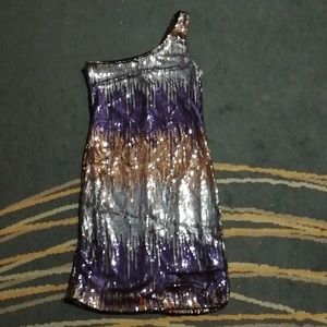 NWOT one-shoulder sequins dress
